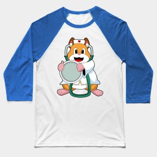 Hamster as Doctor with Stethoscope Baseball T-Shirt